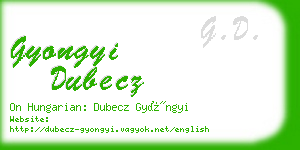 gyongyi dubecz business card